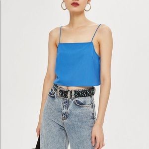 Topshop square neck royal blue cami
